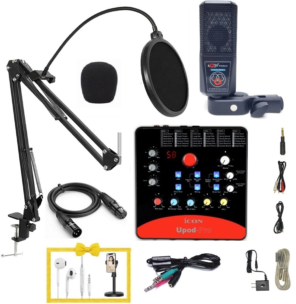 Bộ thu âm tại nhà tốt nhất  AQTA ALC-280 Soundcard Upod Pro - 72 hiệu ứng